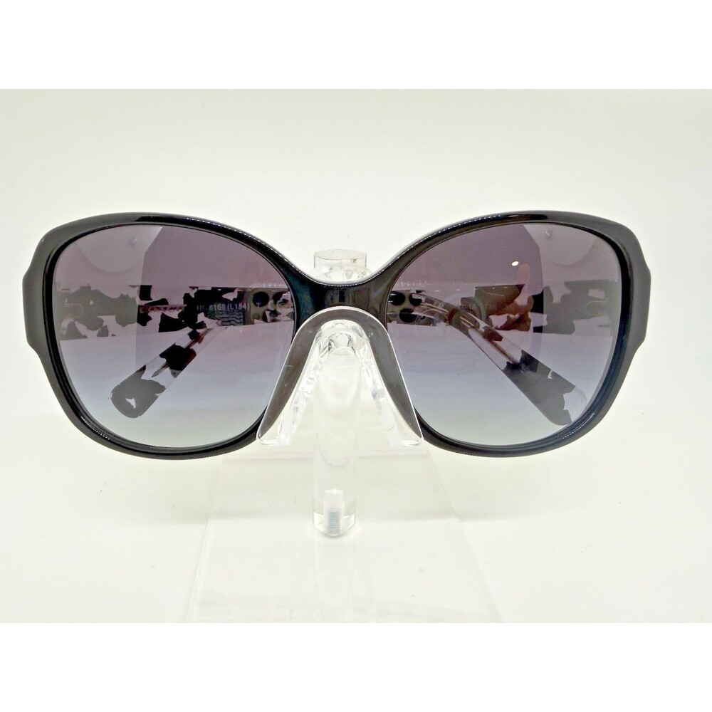 Coach HC8166 Sunglasses Black Crystal Mosaic Grey Gradient 58mm Women - Picture 5 of 16